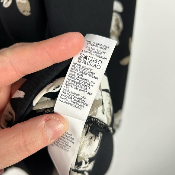 Lucky Brand Black Tan Floral Tassel Dressy Blouse Plus Size 2X - Picture 4 of 7